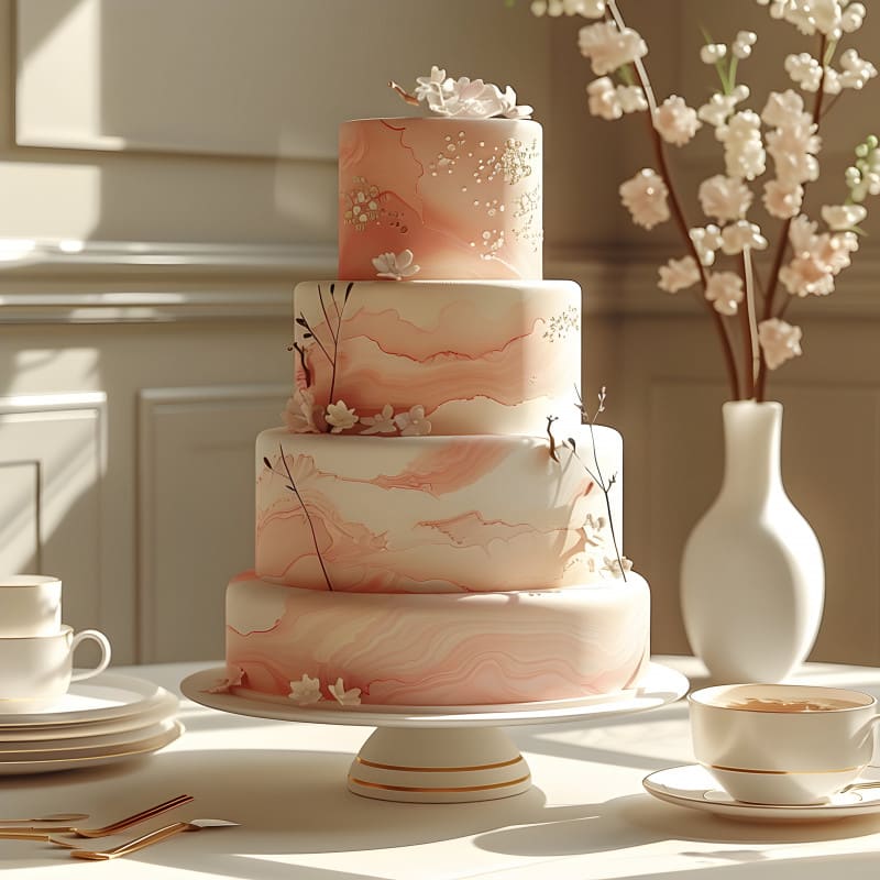 White & Pink Birthday Cake For Her Add To Cart